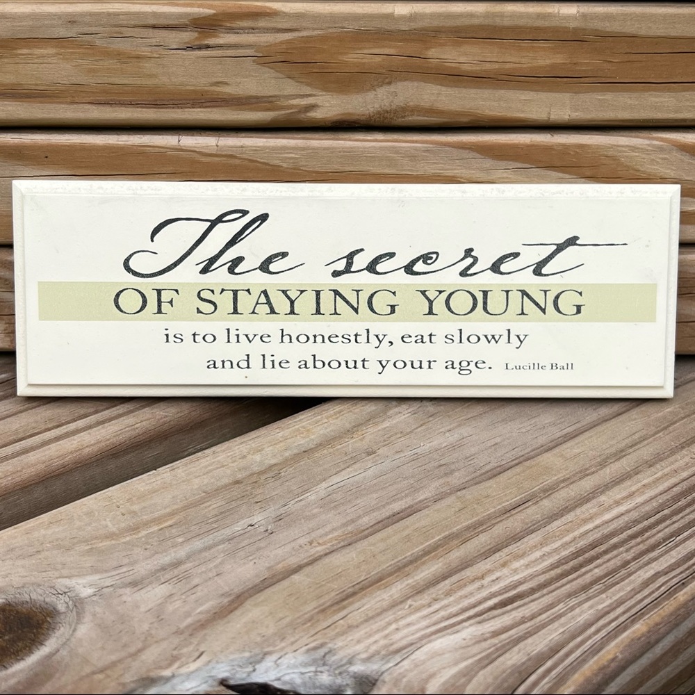 Lucille Ball ‘Secret of Staying Young’ Plaque! EUC!